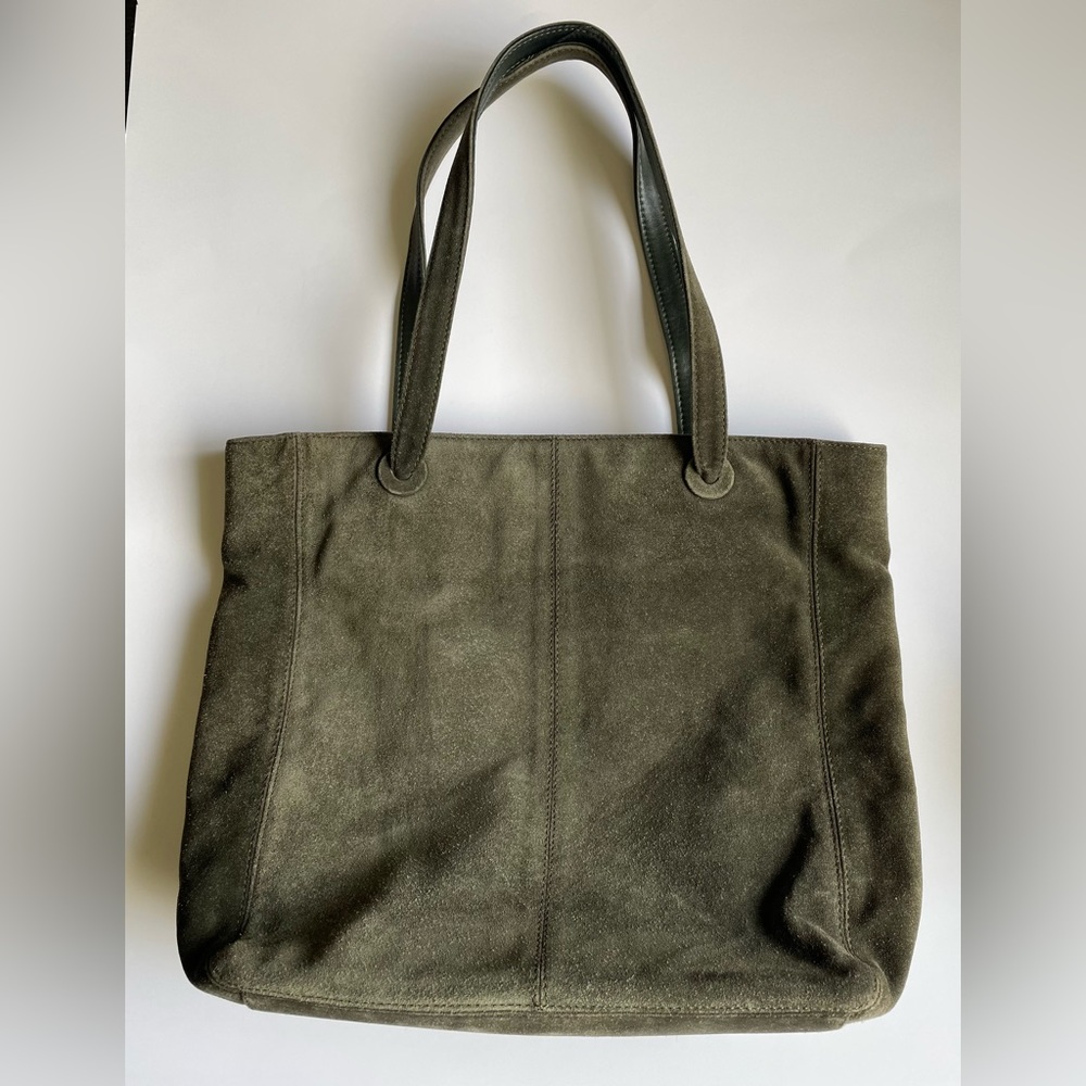 Chanel suede green tote
